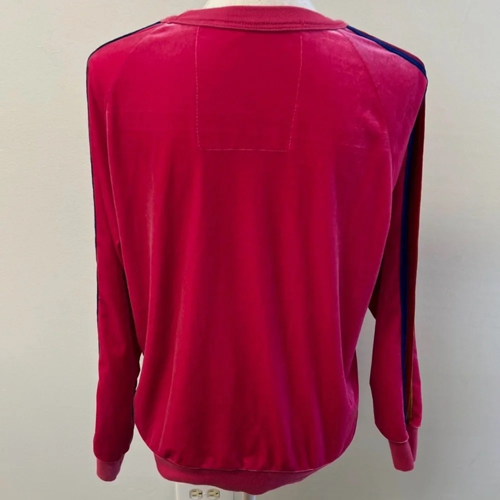 CLASSIC VELVET RELAXED SWEATSHIRT - PINK - Picture 2 of 6